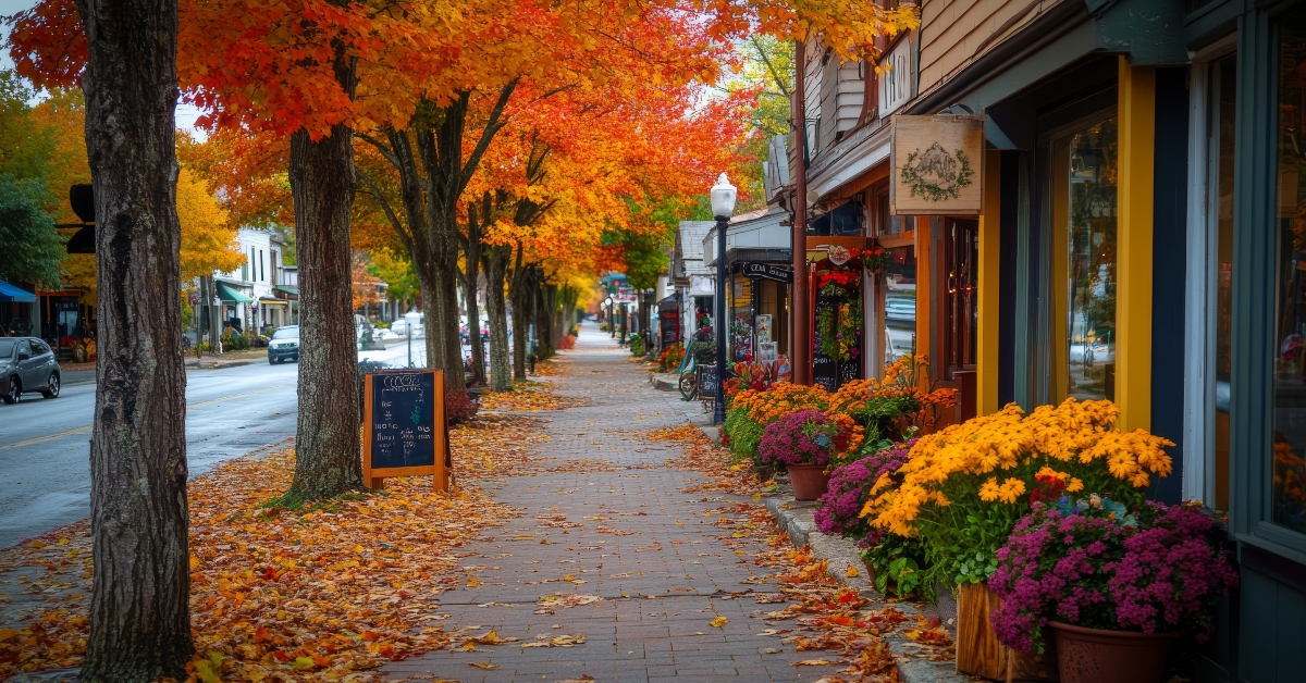 a charming small town street