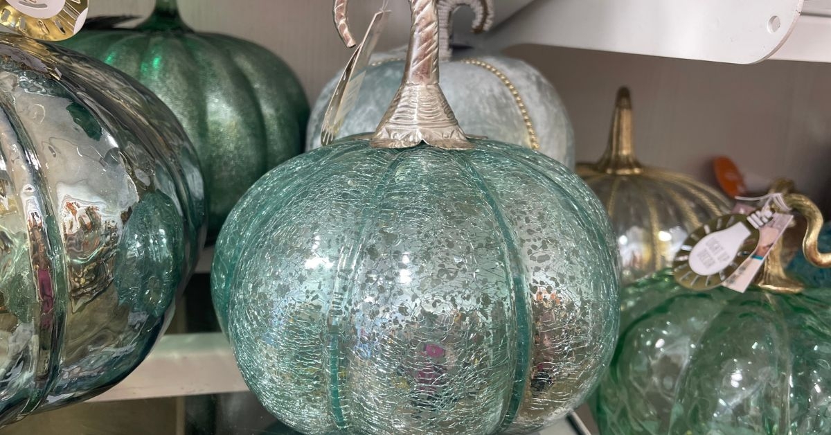 led glass pumpkin