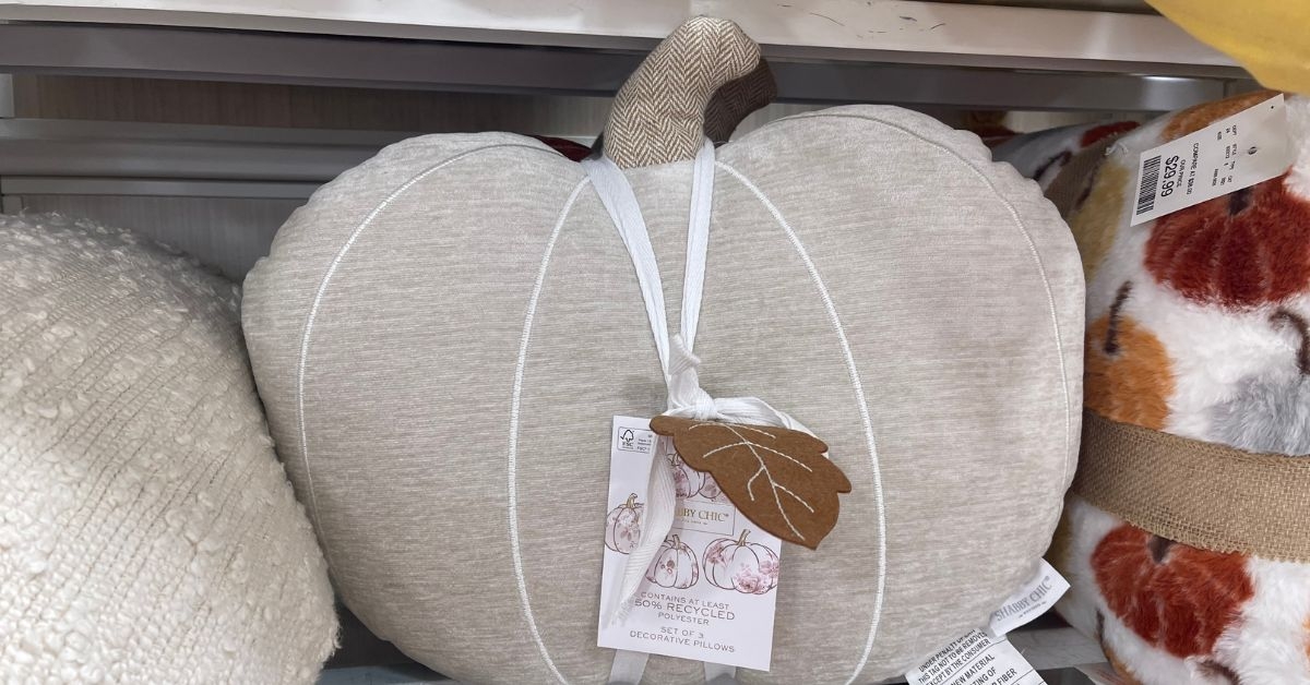 shabby chic pumpkin pillows