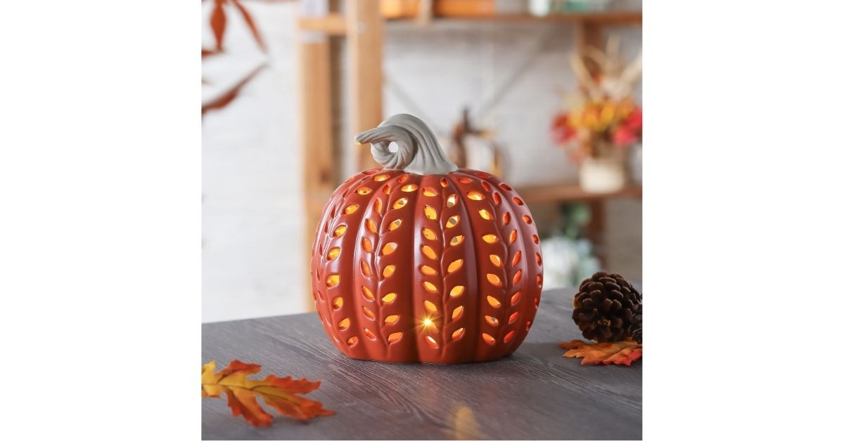 harvest ceramic pumpkin