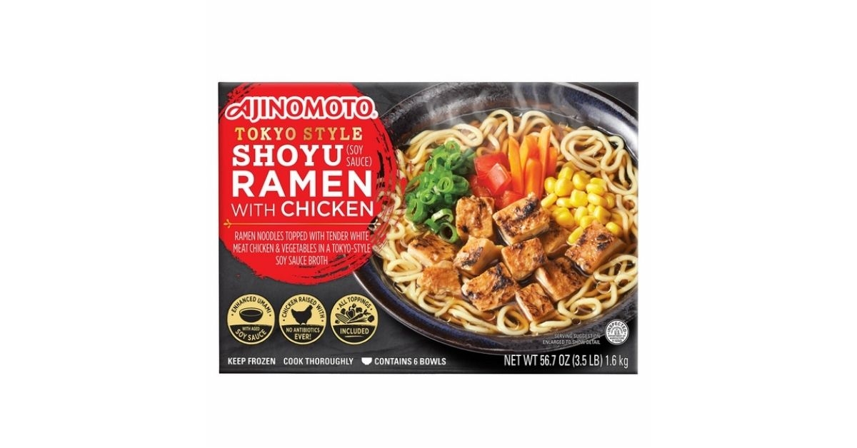 ajinomoto shoyu ramen with chicken