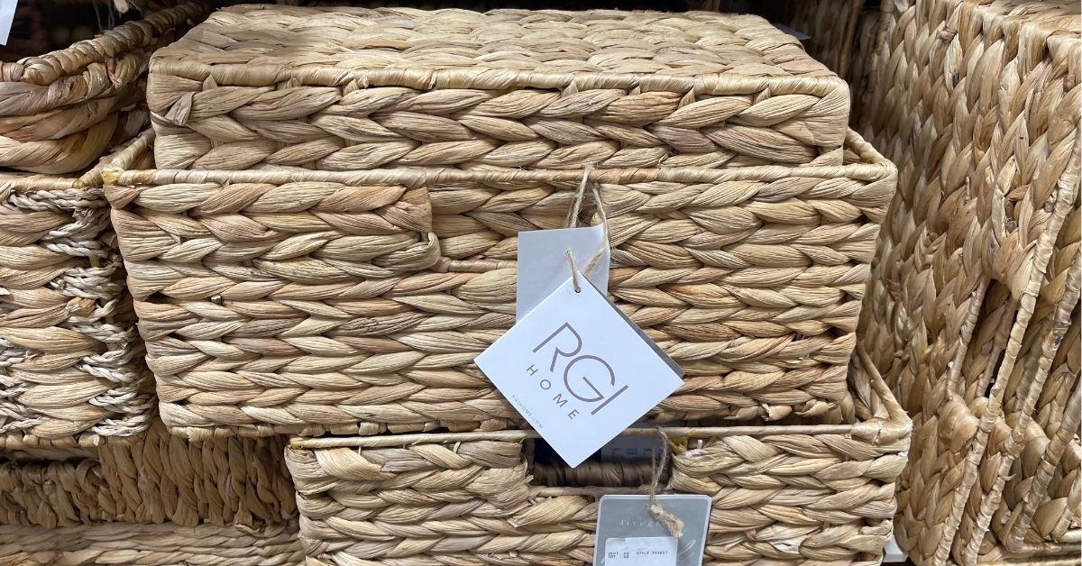display of home baskets