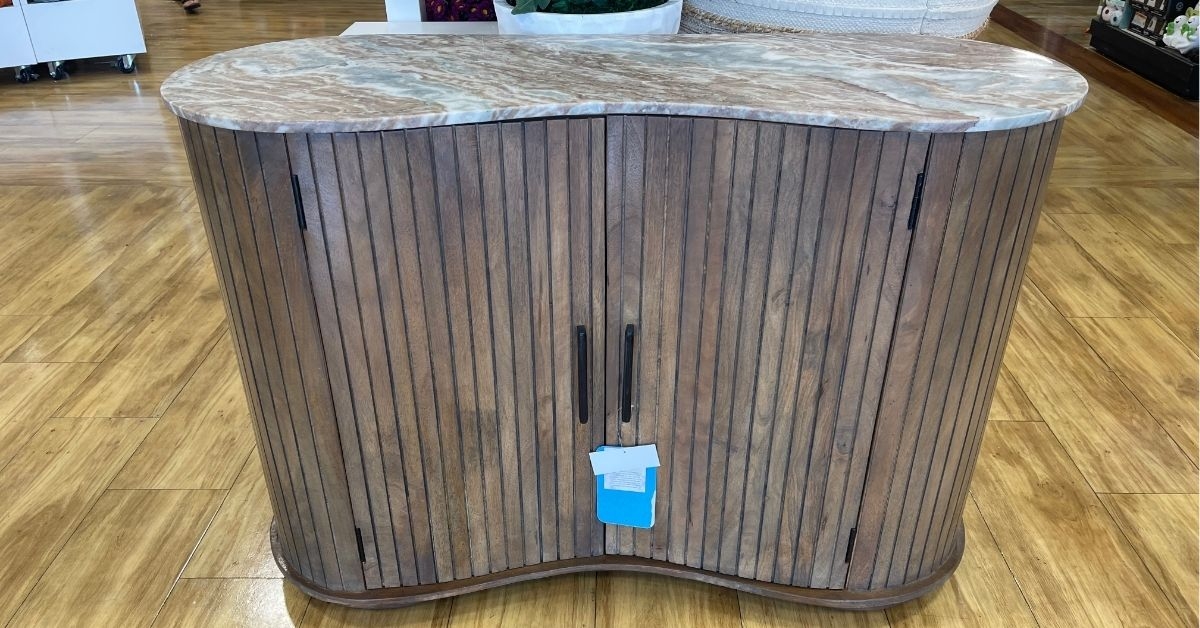 a wooden console