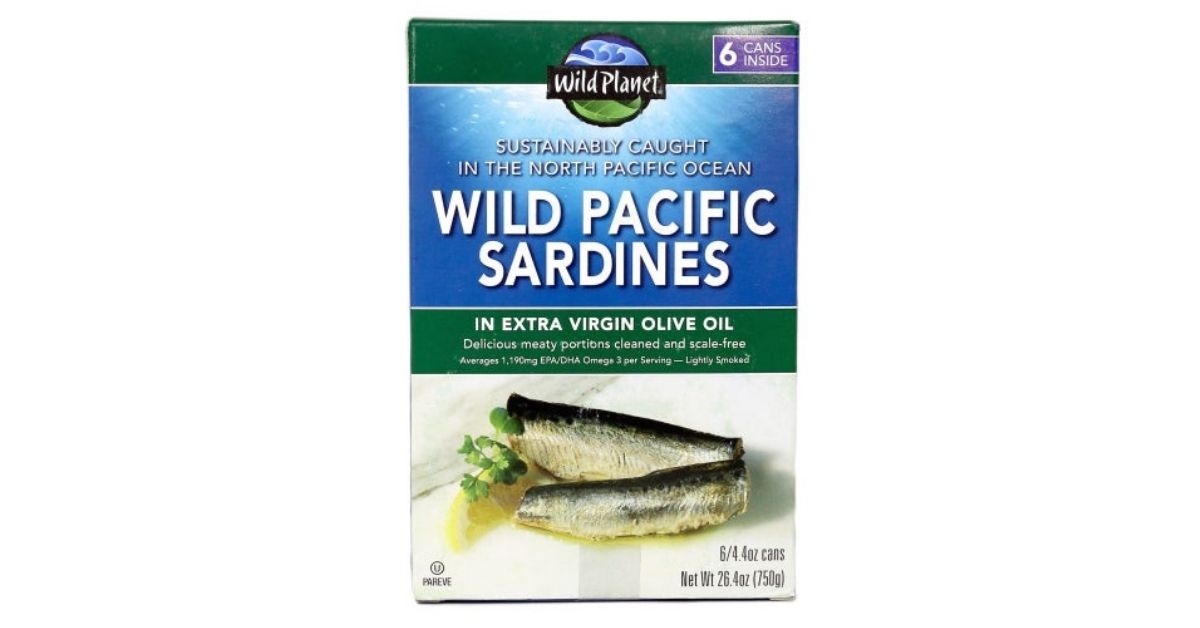 wild pacific sardines in extra virgin olive oil