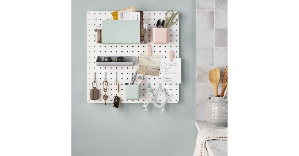 pegboard organizer 12 piece set