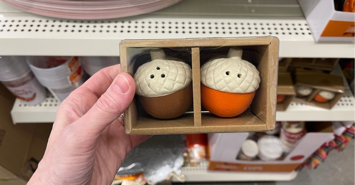 acorn salt and pepper shakers