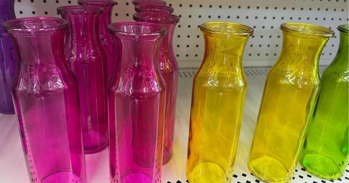 colorful glass vases