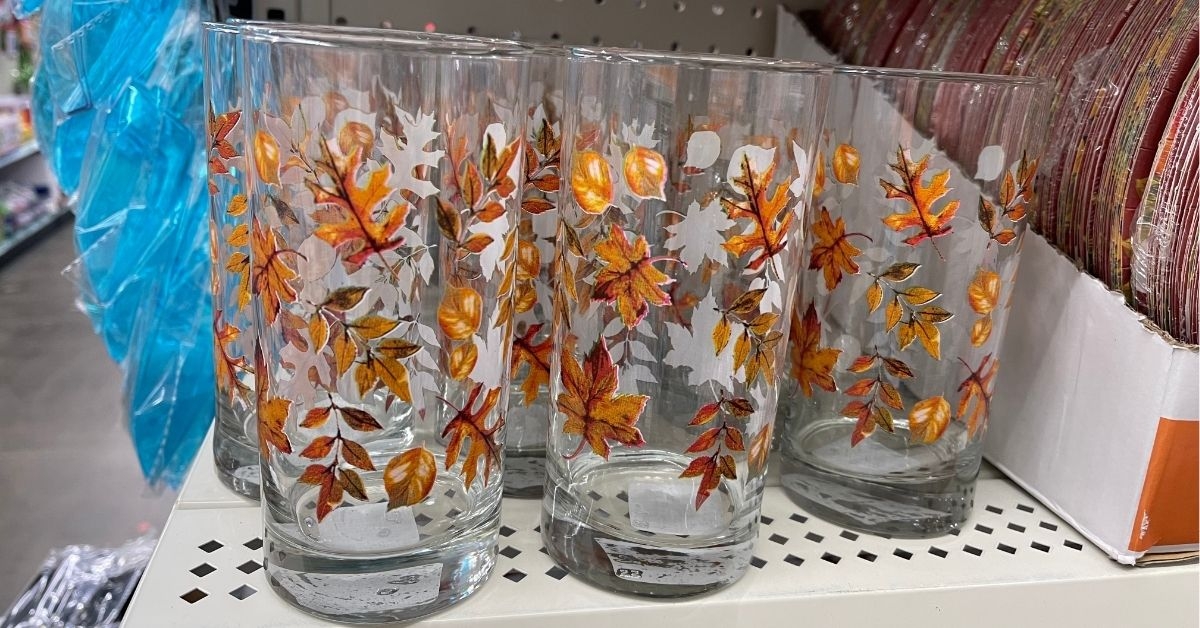 fall harvest drinking glasses
