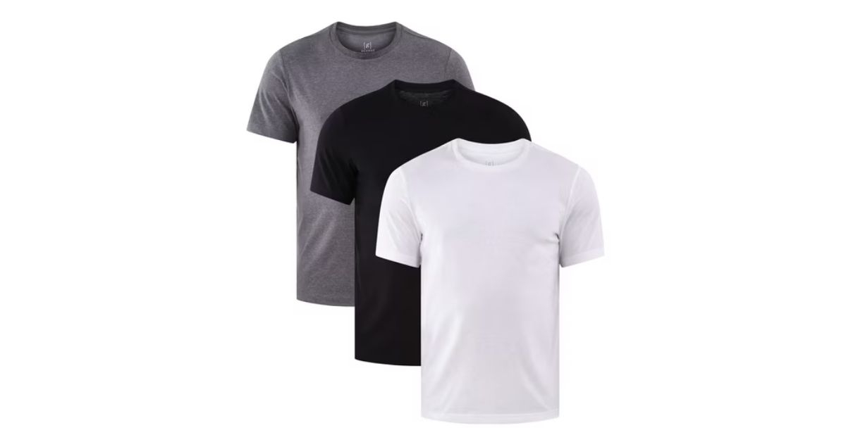 crewneck tee with short sleeves
