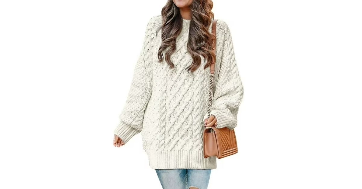 knit chunky pullover sweater