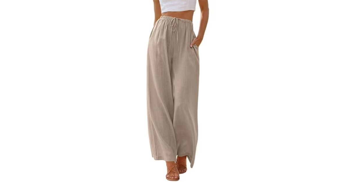 wide leg linen pant