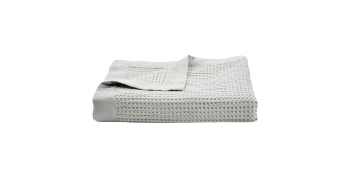 cotton waffle throw