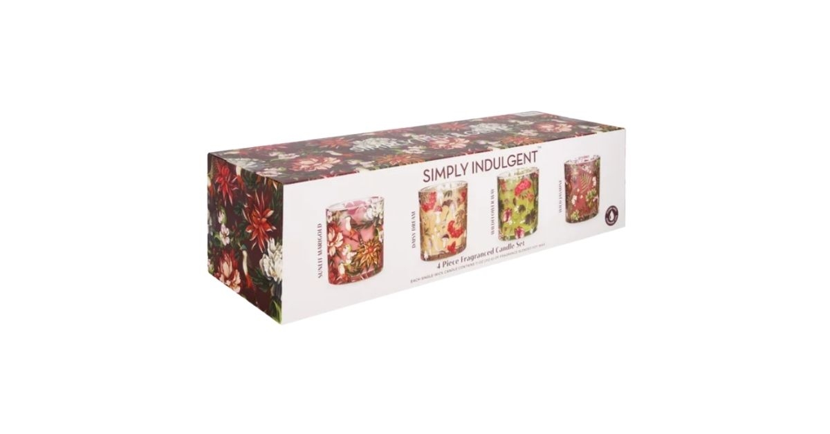 simply indulgent fragranced candle set