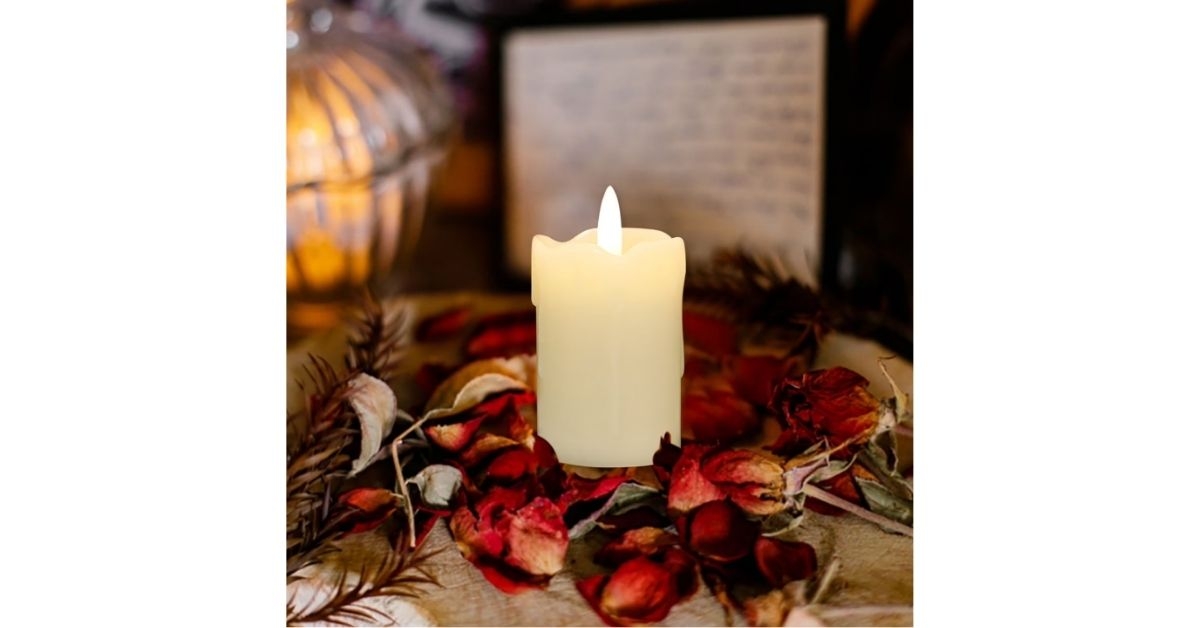 artificial flame pillar candle