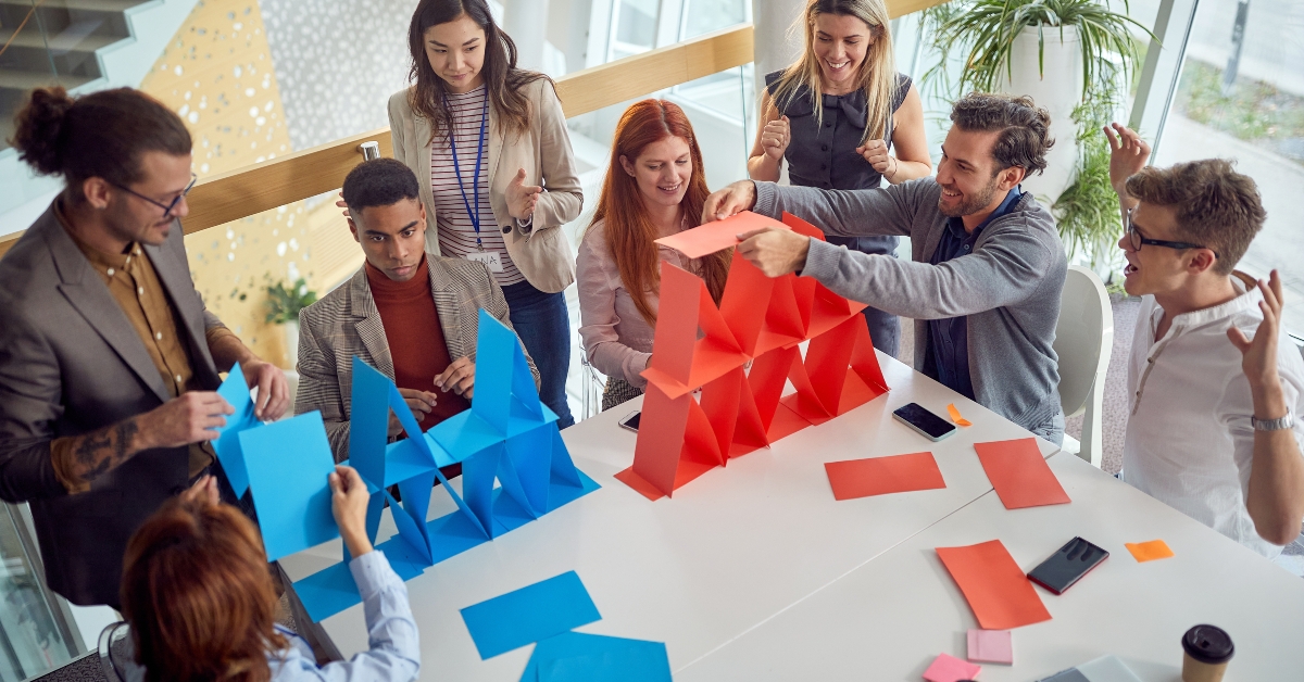 business people playing games