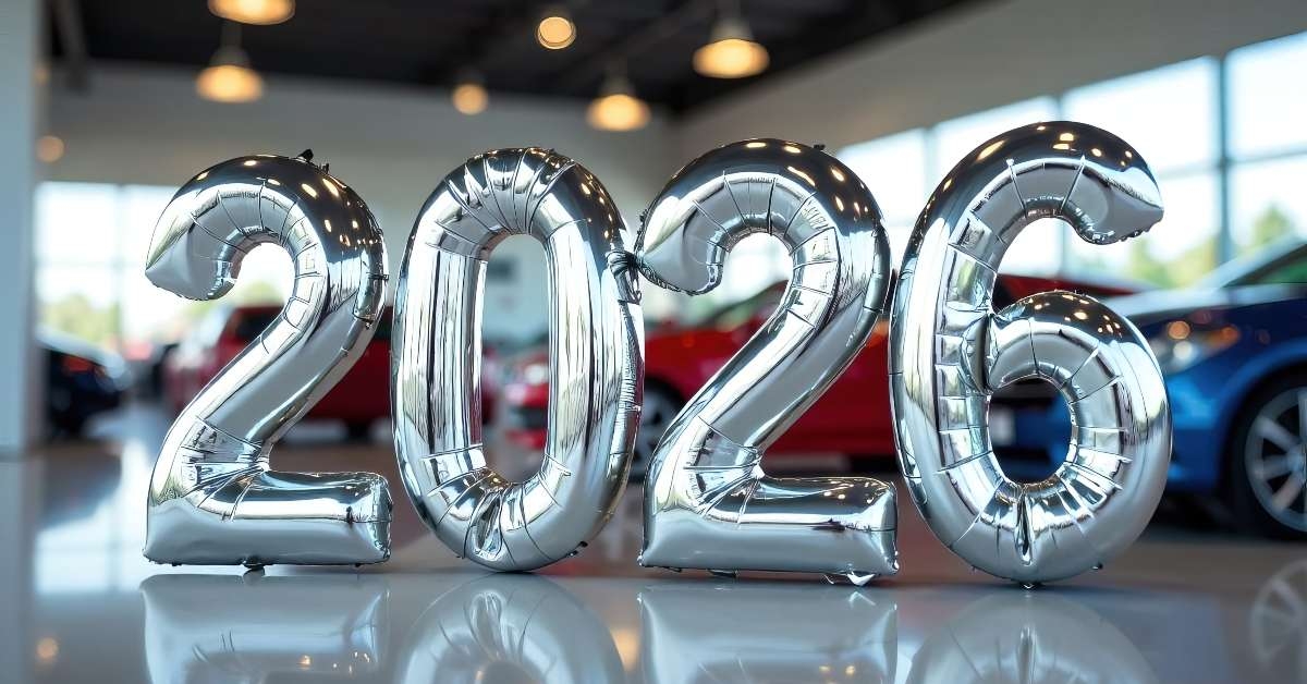 silver letters on a blurry background of a car