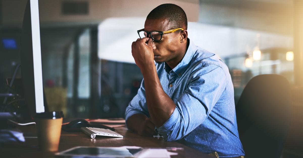 businessman having stress and headache
