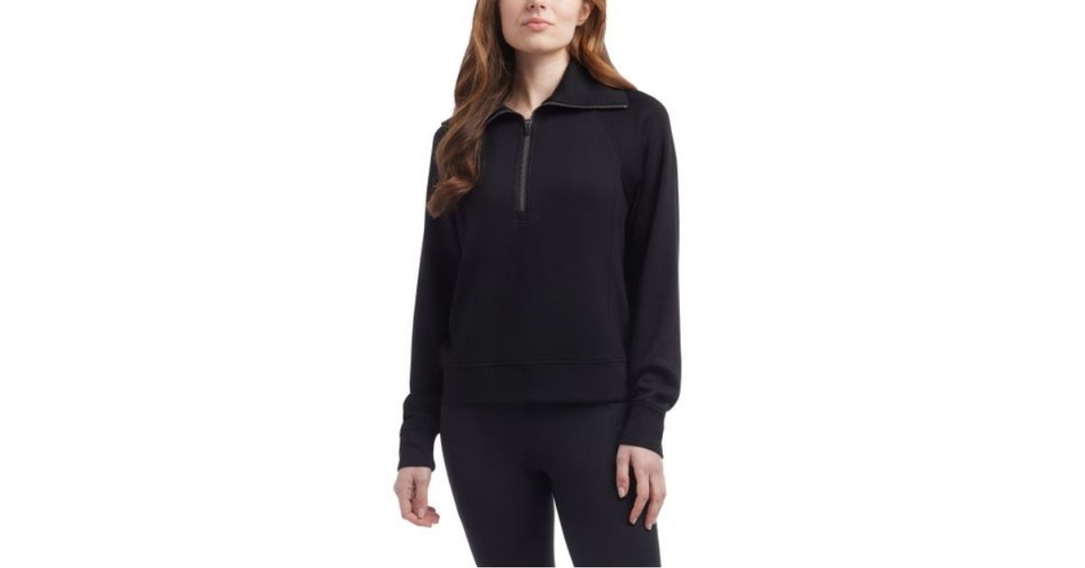 luxe half zip top