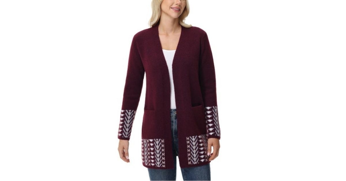 womens patterned cardigan
