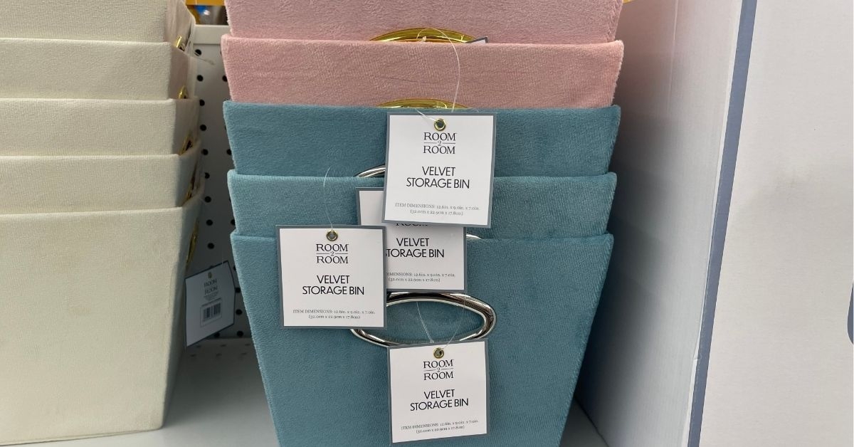 velvet storage bin