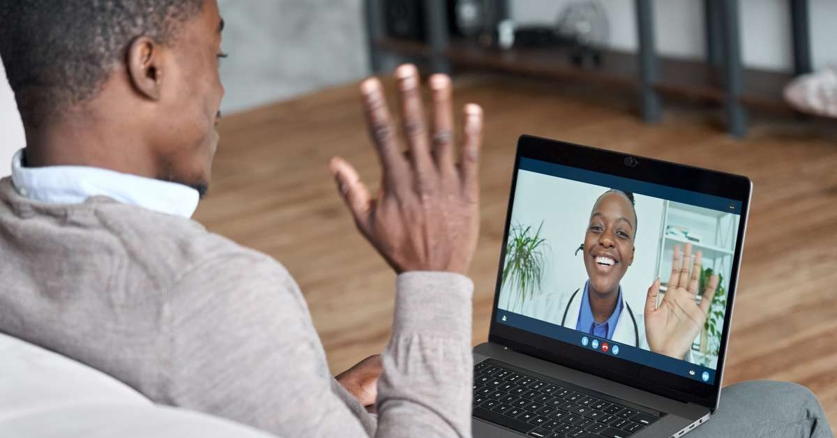 virtual therapist consulting young man