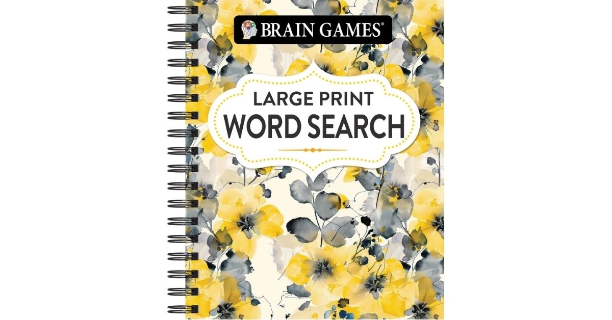 large print word search book