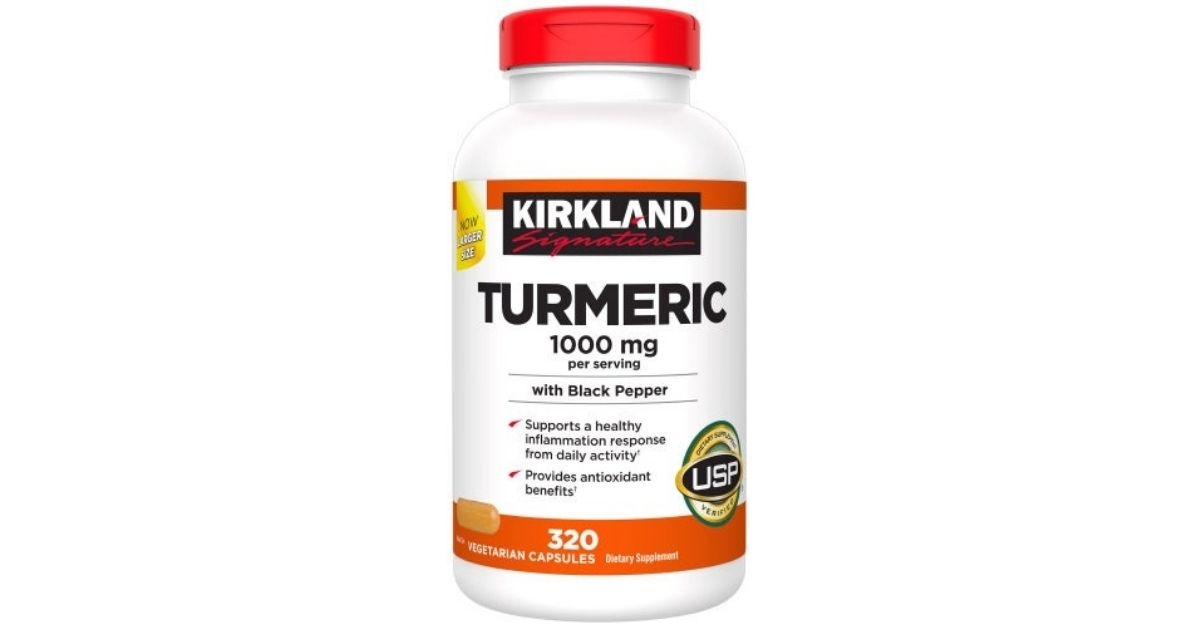a bottle of turmeric capsules