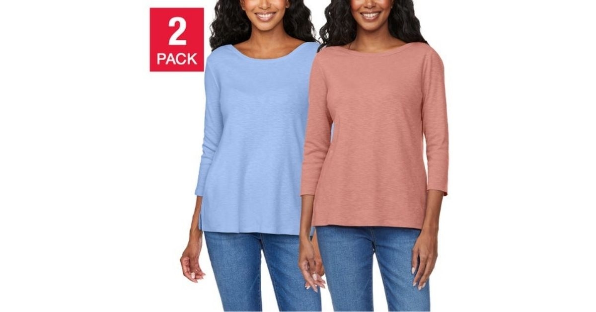 women's sleeve slub tee