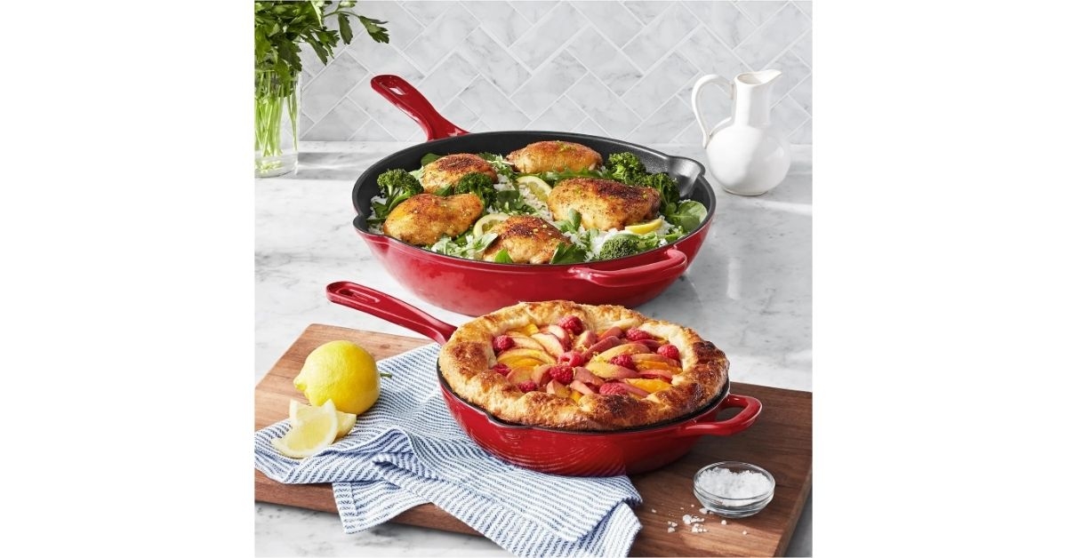 enamel cast iron skillet set