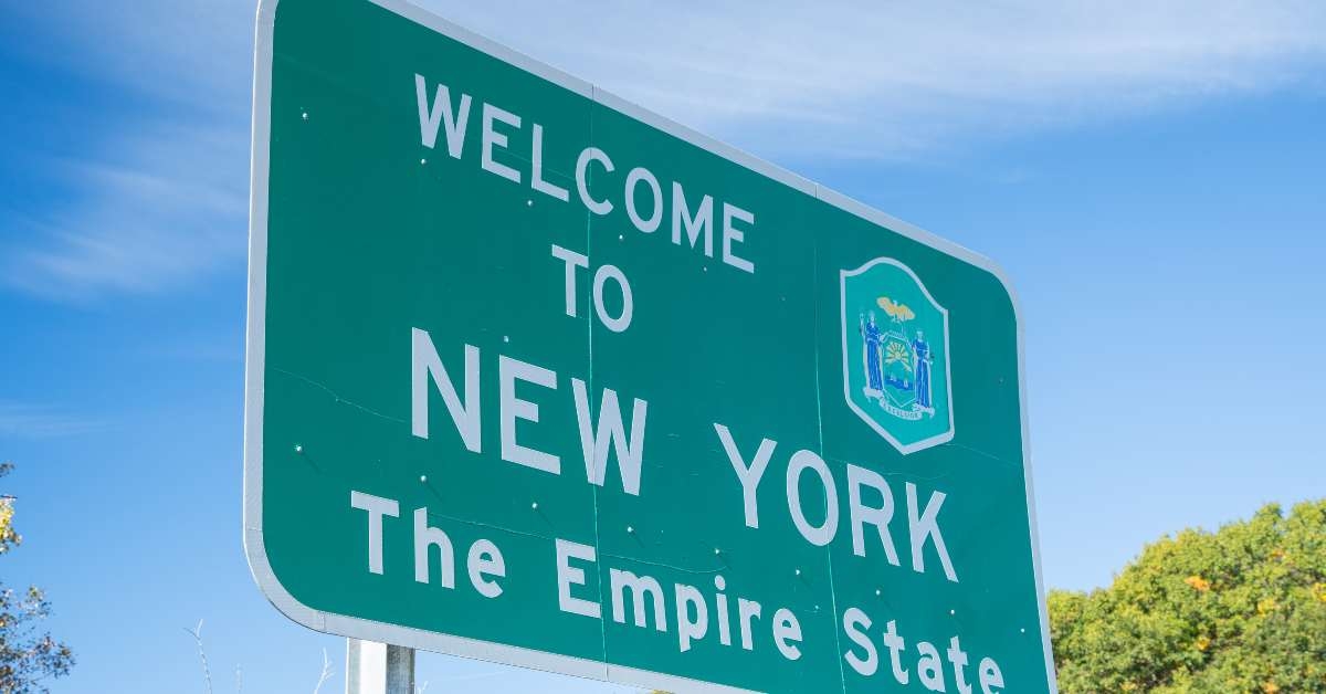welcome to new york state sign