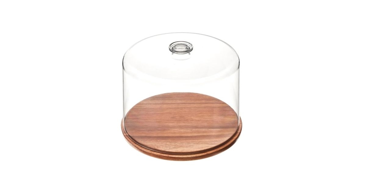 wooden cake plate