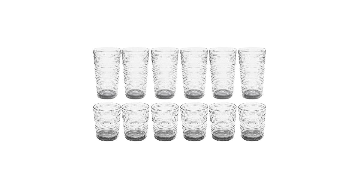acrylic beaded glasses drinkware set