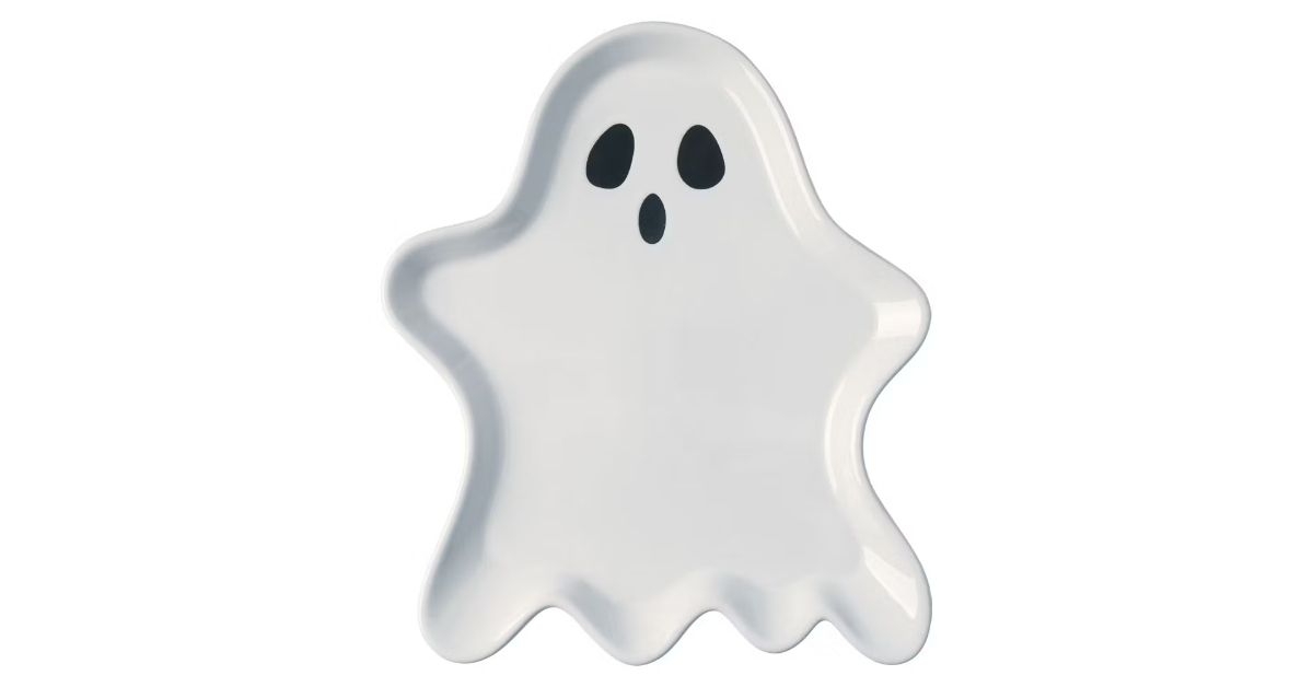 ghost shaped halloween plate