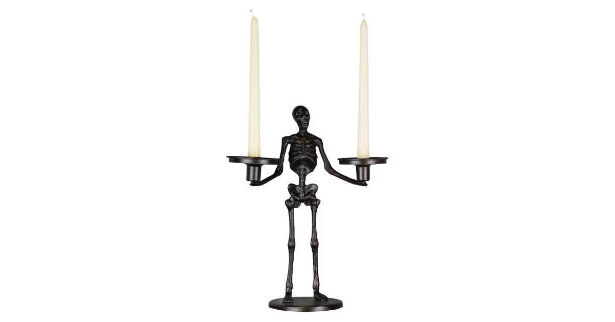 halloween collection skeleton candelabra