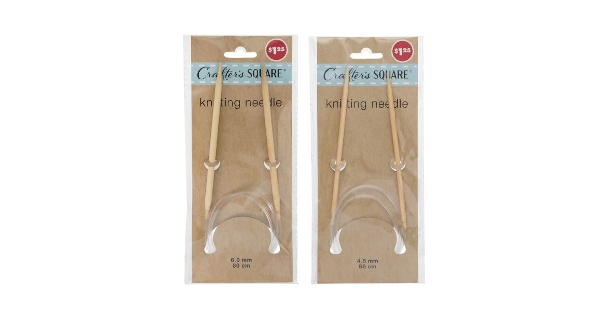 wooden knitted needles