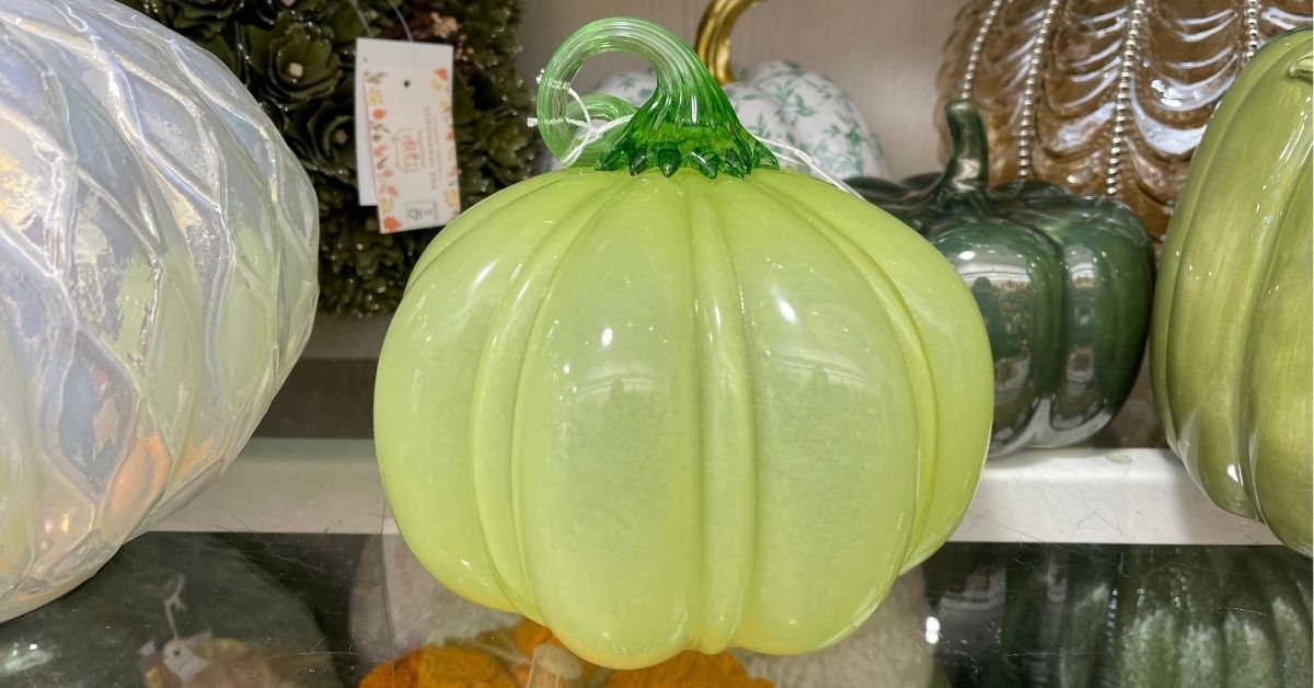 shabby chic glass pumpkin