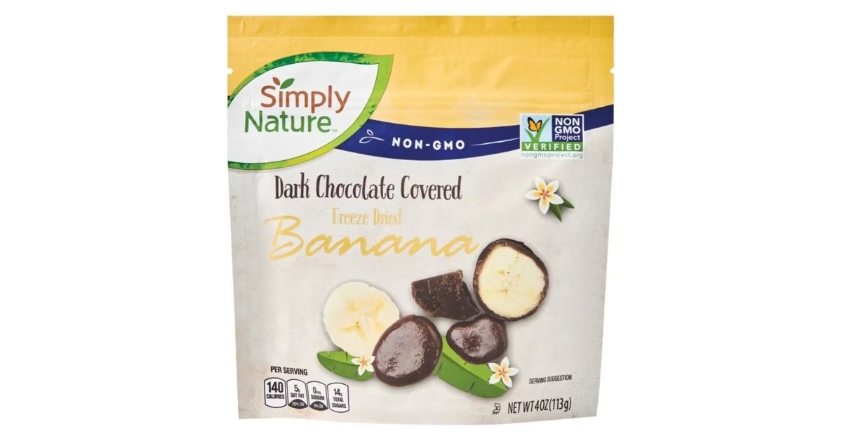 dark chocolate covered freeze dried banana