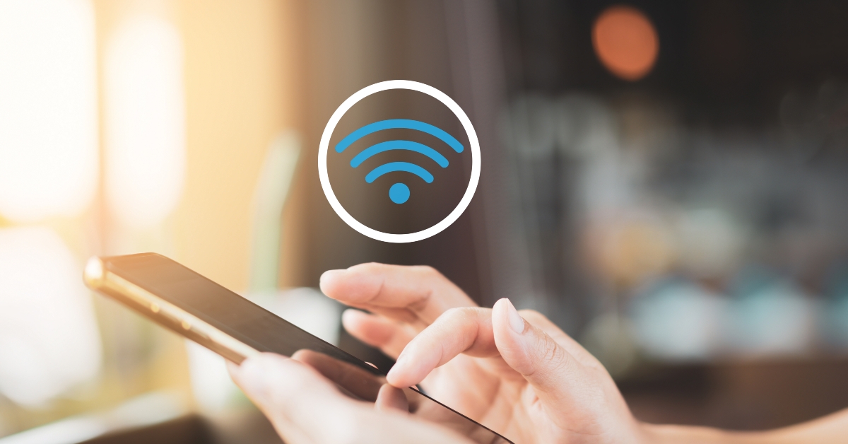 smart phone with wifi icon
