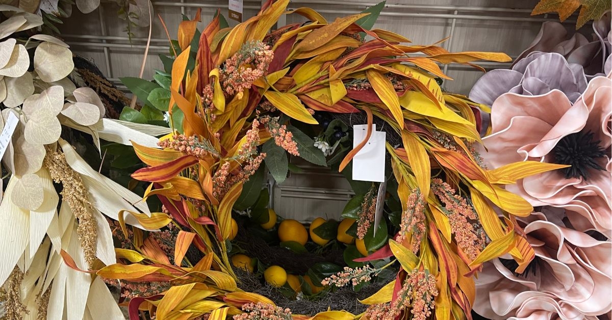 faux seasonal wreath