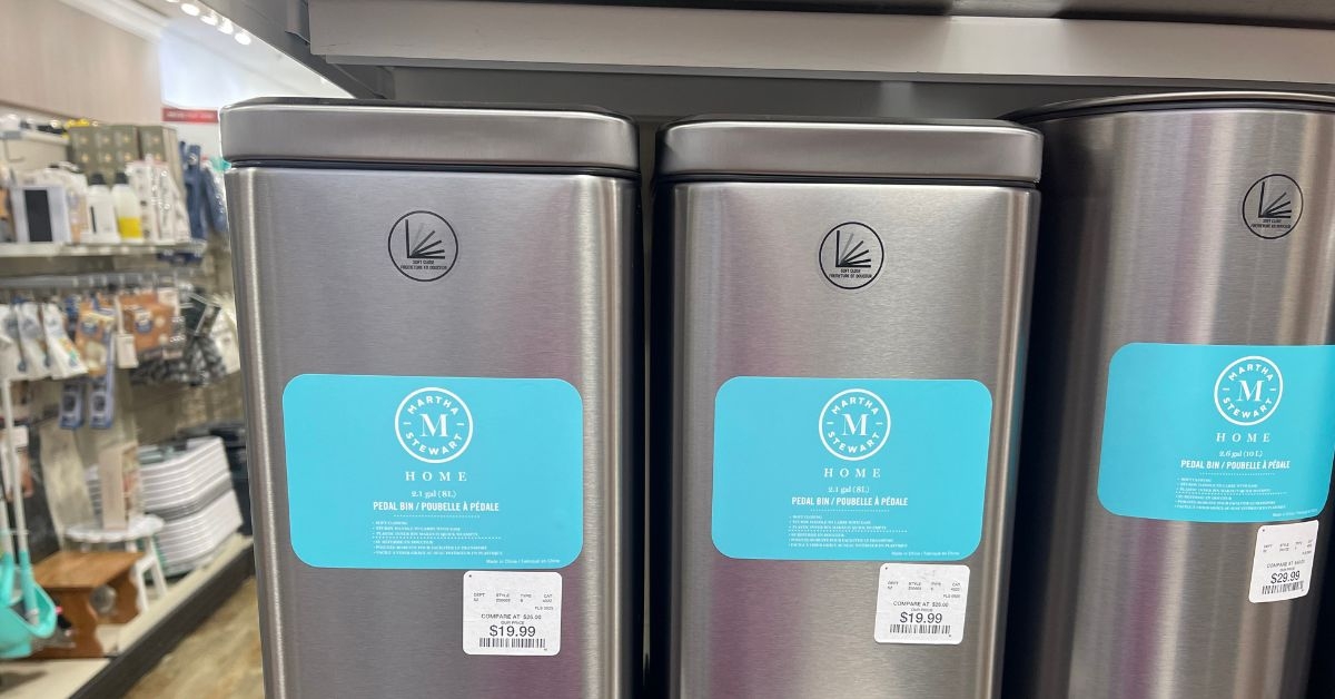 martha stewart home pedal bin