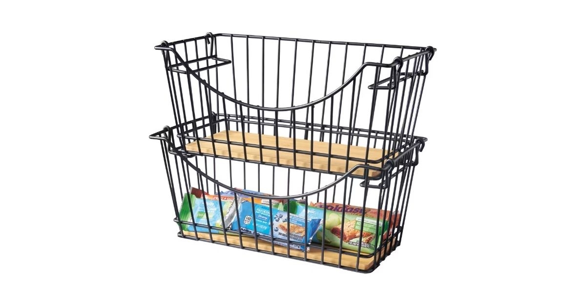 premium stacking pantry baskets