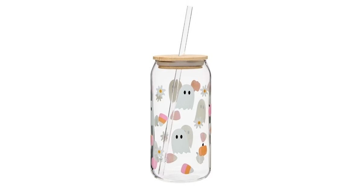 halloween glass cup