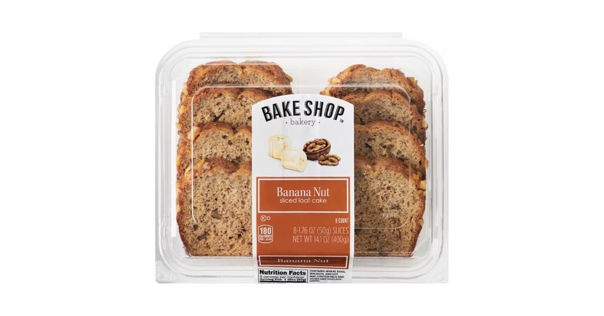 banana nut sliced loaf cake
