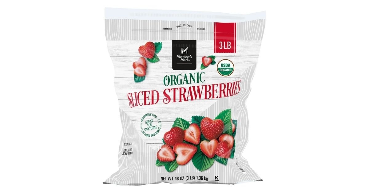 organic sliced strawberries