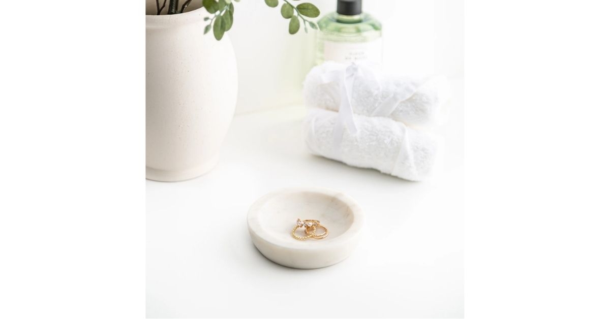 marble trinket dish