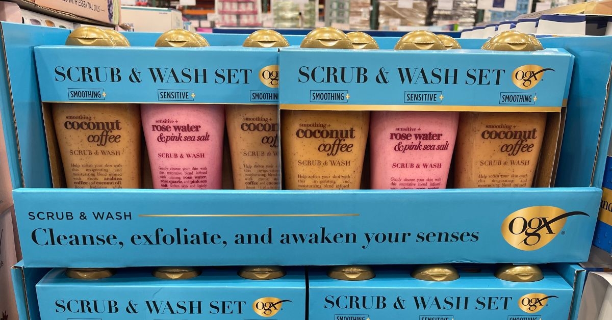 ogx scrub and wash set