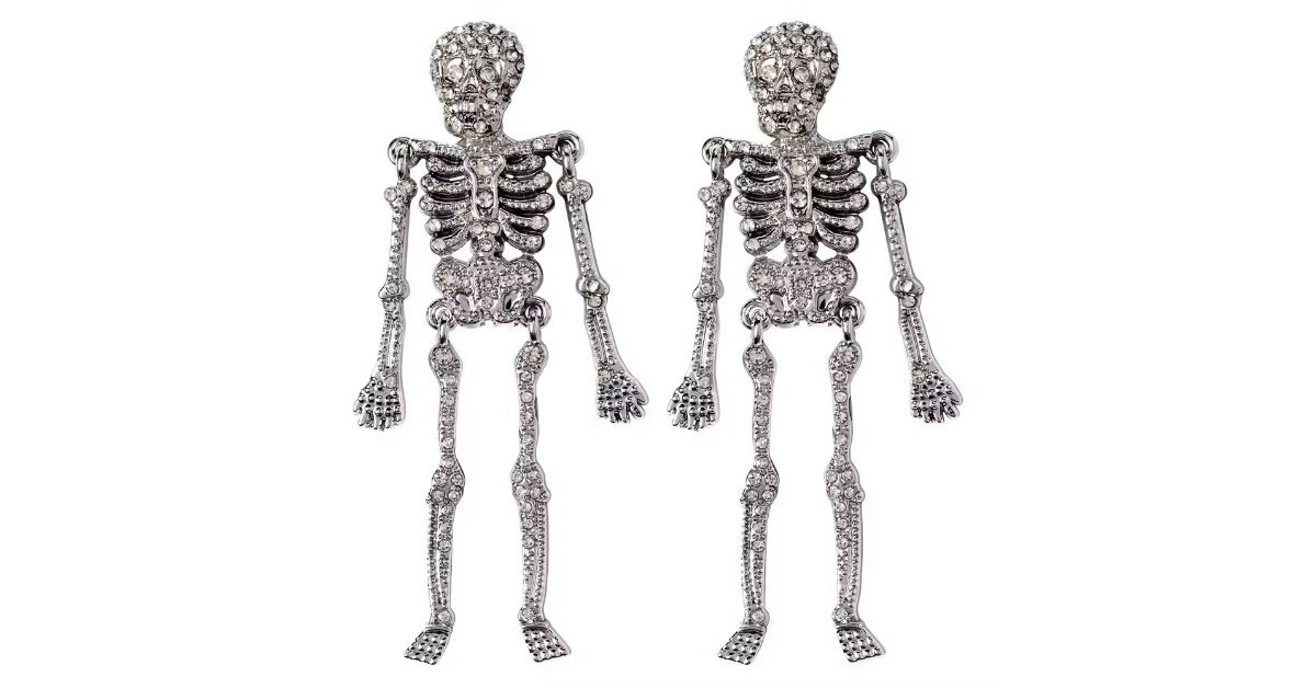 halloween jewelry skeleton earrings