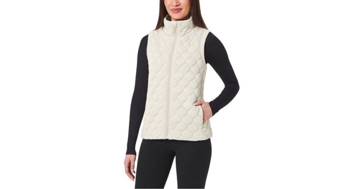 womens quilted active vest