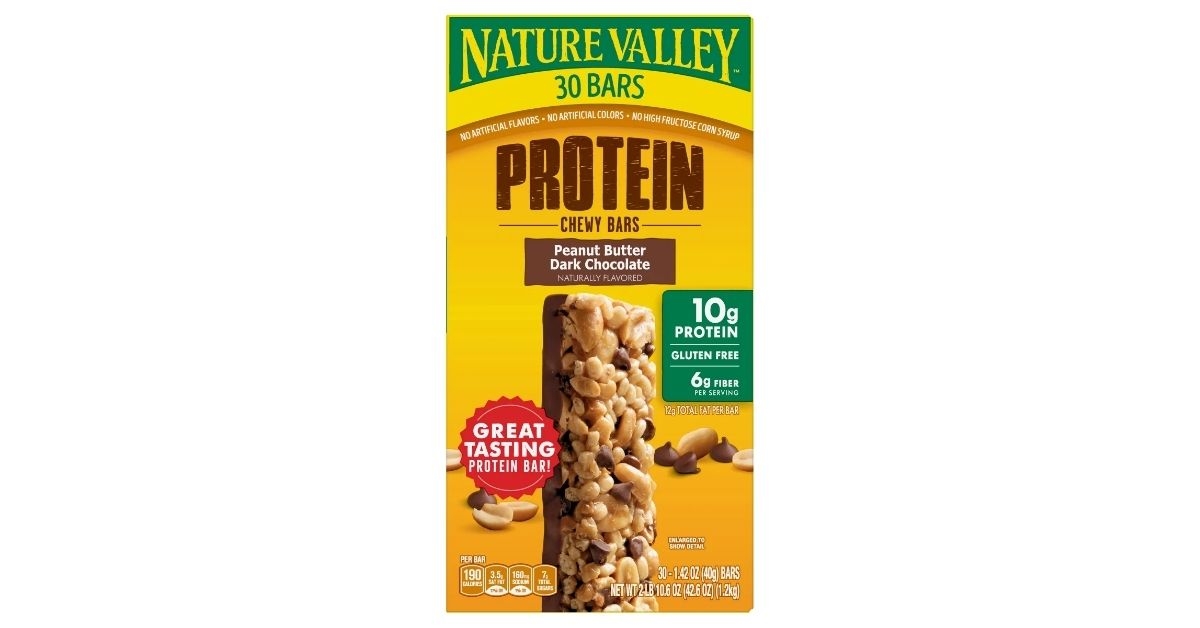 Nature Valley Peanut Butter Dark Chocolate Protein Chewy Bars