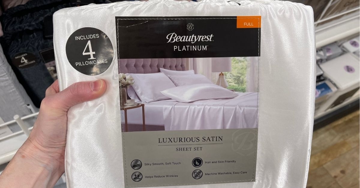 luxurious satin sheet set